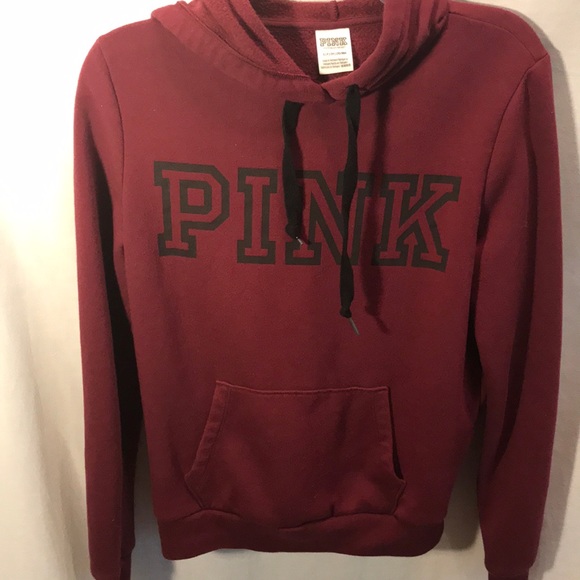 Pink ladies size S/P burgundy hoodie - Picture 1 of 3